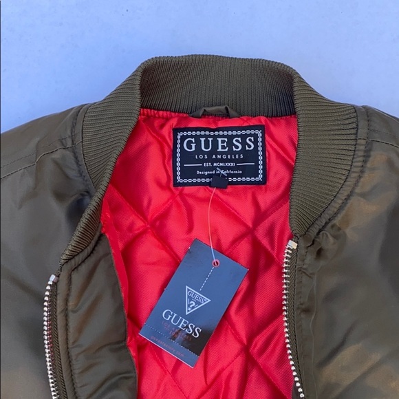 New GUESS Green&Red Men's Jacket SZ M - Picture 4 of 6